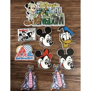 Vintage Disney Magnets‎ Minnie Mickey Donald Figment Animal Kingdom Lot Of 8 USA